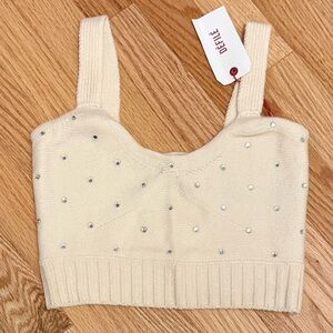 NWTA Zadig&Voltaire Bettina Crystal Knit Top